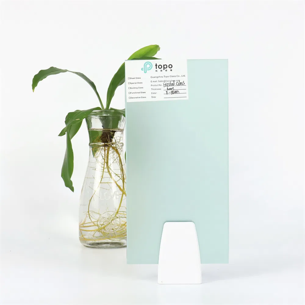 4mm-12mm F Green Acid Etched Satin Frosted Glass for Home Decor (FG-TP)