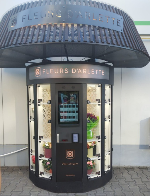 Customize Logo Smart Outdoor Using Beauty Flower Shop Fresh Flower Vending Machine