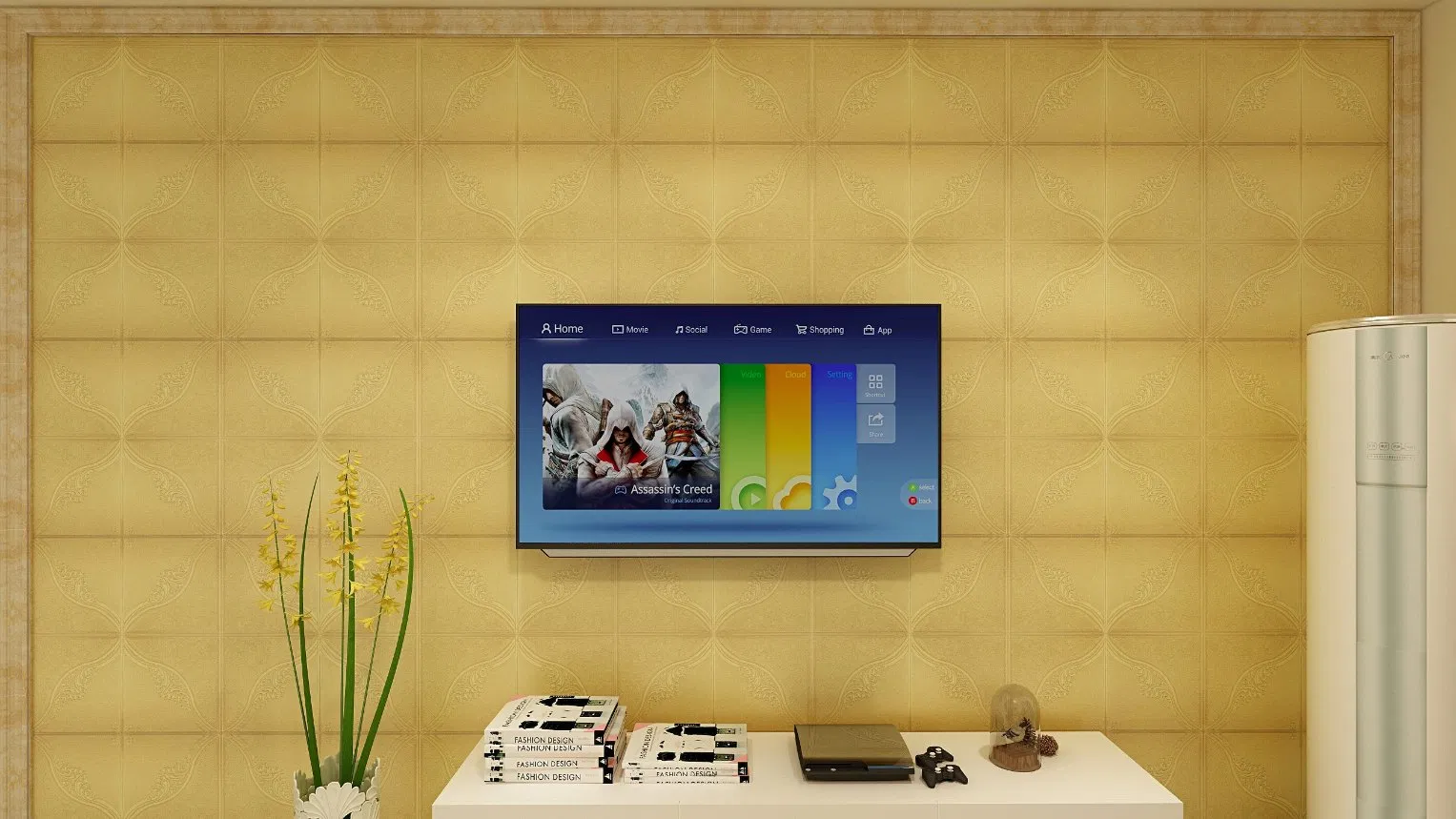 Wallpaper Wall Sticker PE Foam Modern Style Moisture Proof Decorative 3D Self Adhesive for Living Room and Bedroom