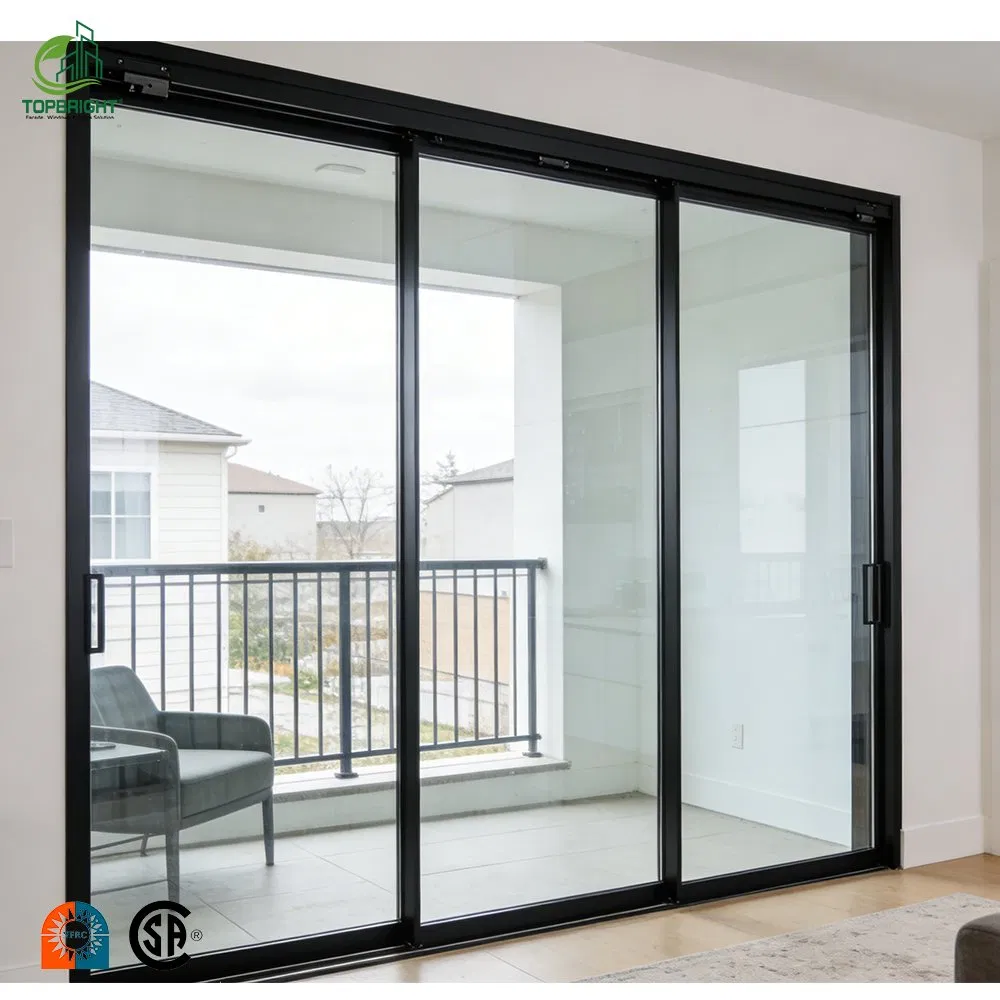 Slat Sliding Door, Sliding Glass Door with Decorative Grills