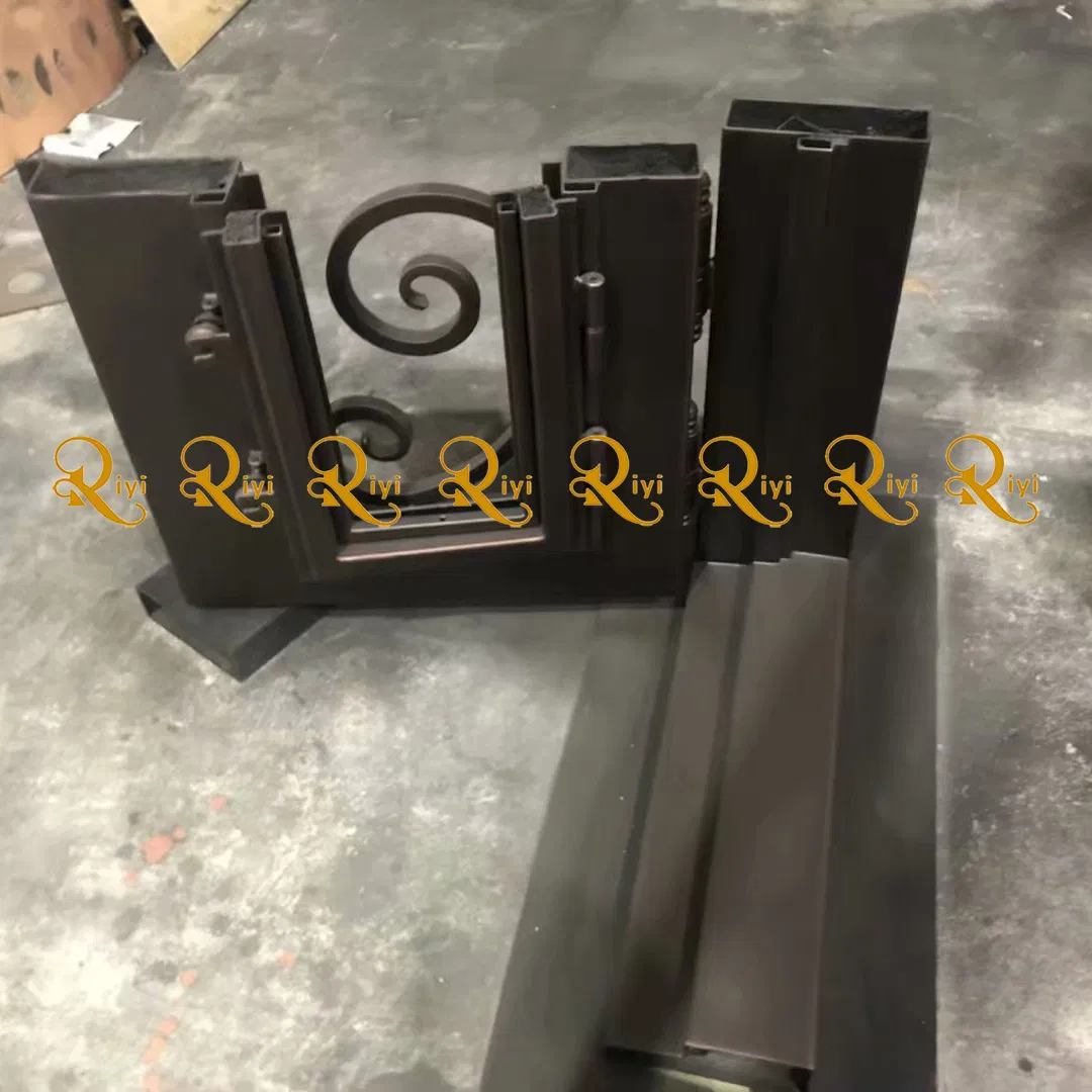 Wrought Iron Door and Glass Entrance Steel Doors Design