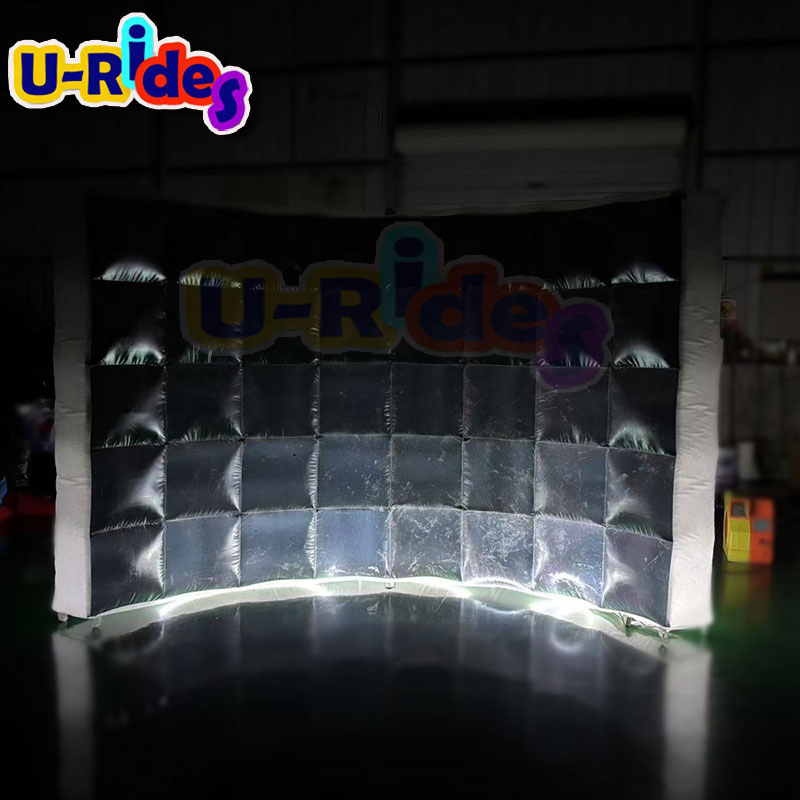 Portable LED White Straight Inflatable Wall Backdrop for Outdoor Events Parties 5m Tent with Blower Oxford Material Model Sale