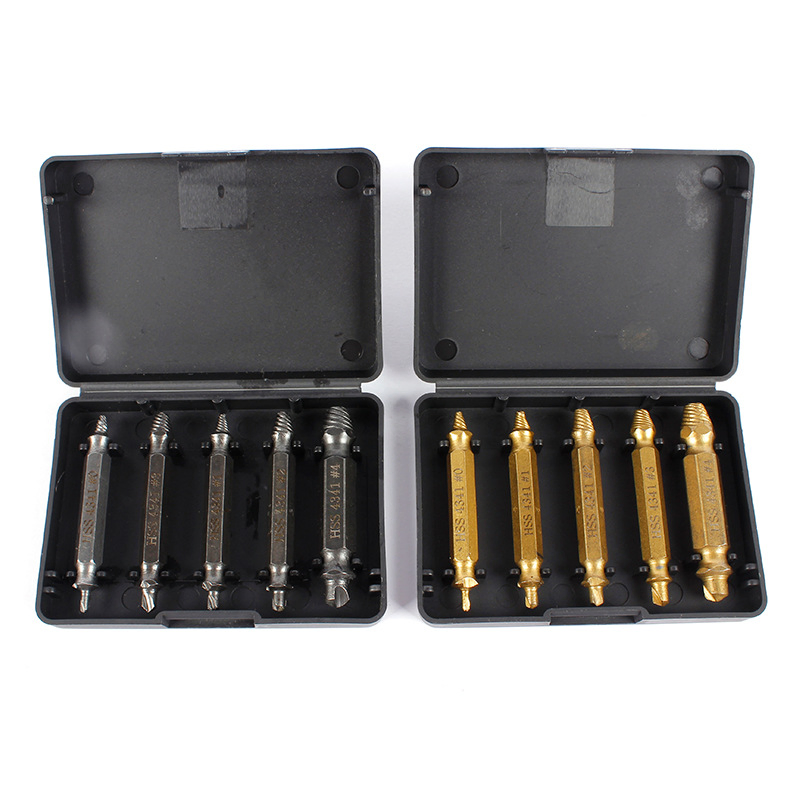 4341 Damaged Screw Extractor Set Remover for Stripped Head Screws Nuts & Bolts Drill Bit Tools for Easy Broken Screw Removal Set