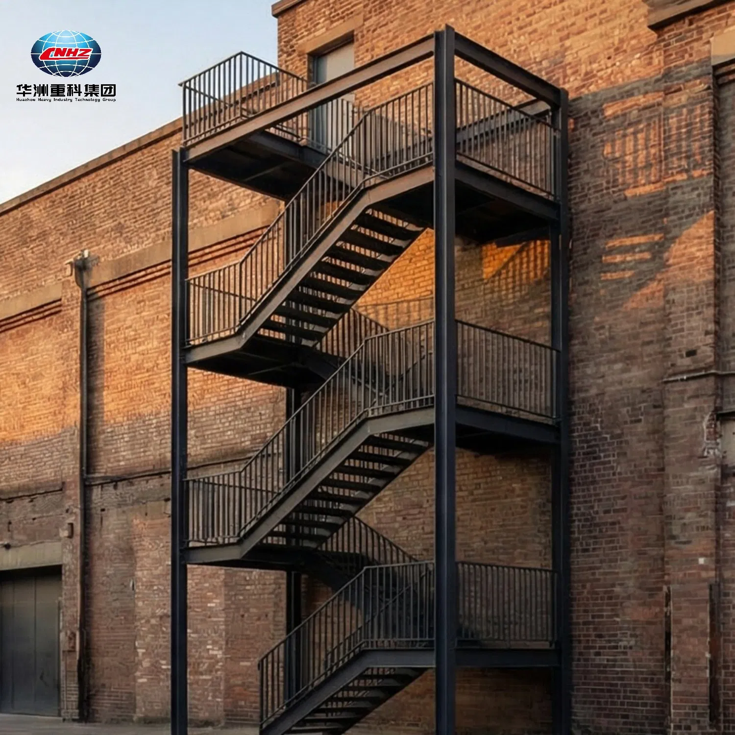 Outside Stairs Metal Railing External Metal Staircase Exterior Outdoor Steel Staircase
