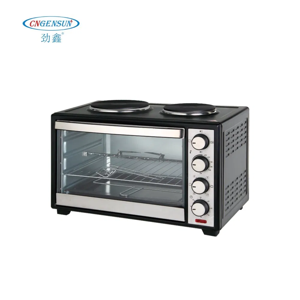 30L Black Electric Oven with Smart Temperature Control Features