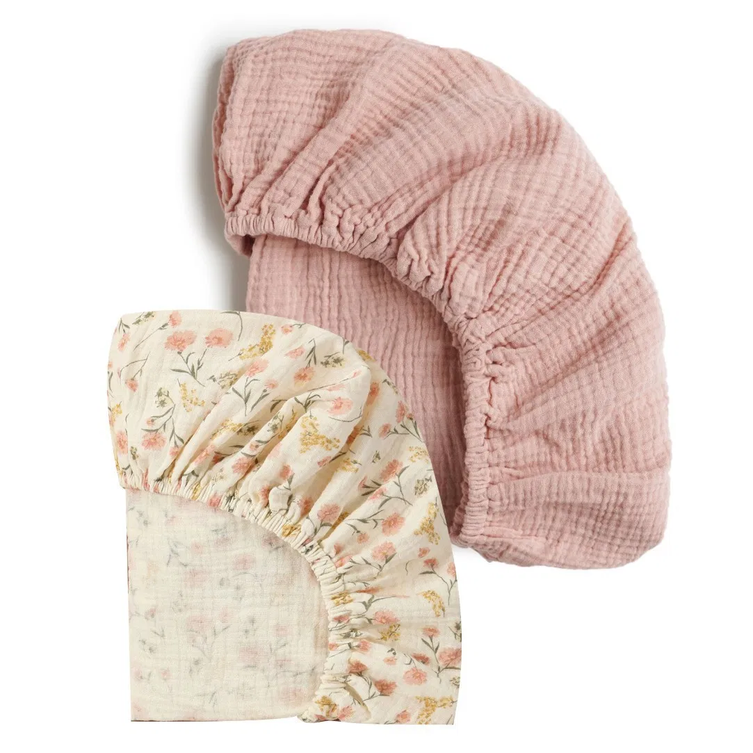 Leading Brand Muslin Crib Sheets 100% Cotton Baby Fitted Sheet Antibacterial Newborn Crib Sheet for Daily Care