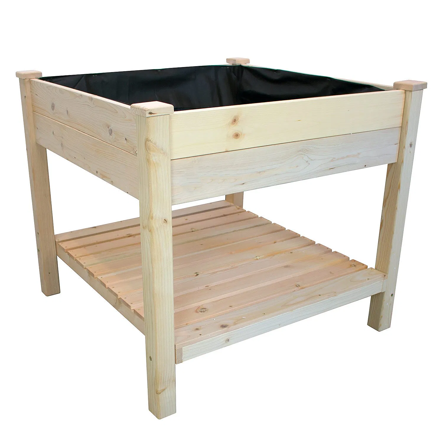 High-Quality Timber Garden Bed Kit Work Bench Outdoors Natural