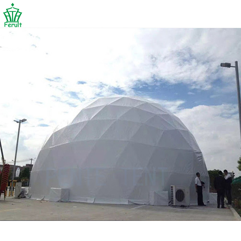 Big Steel Dome House Trade Show with Round PVC Zipper Door for Party Wedding Event Tent