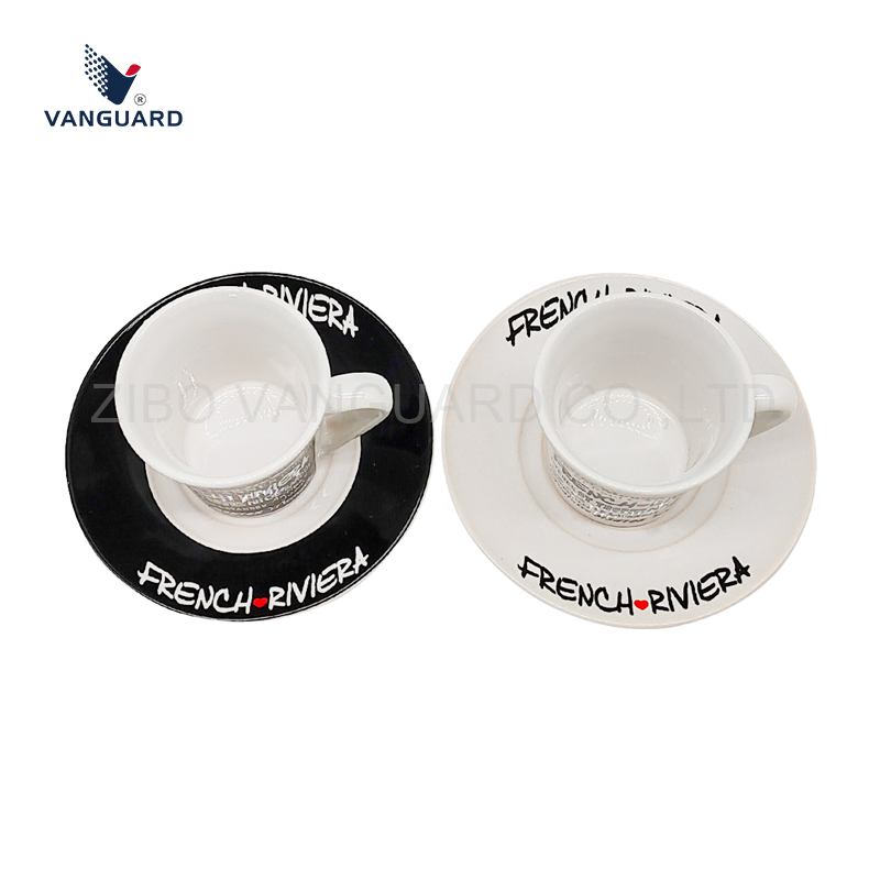 Керамическая чашка для эспрессо с блюдцем, 90 мл