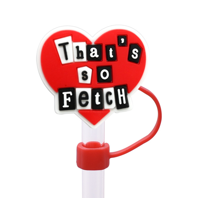 8/10m Pink Bad Girl Dust Plug Straw Cap Creative DIY Cup Straw Accessories Cross-Border E-Commerce in Stock