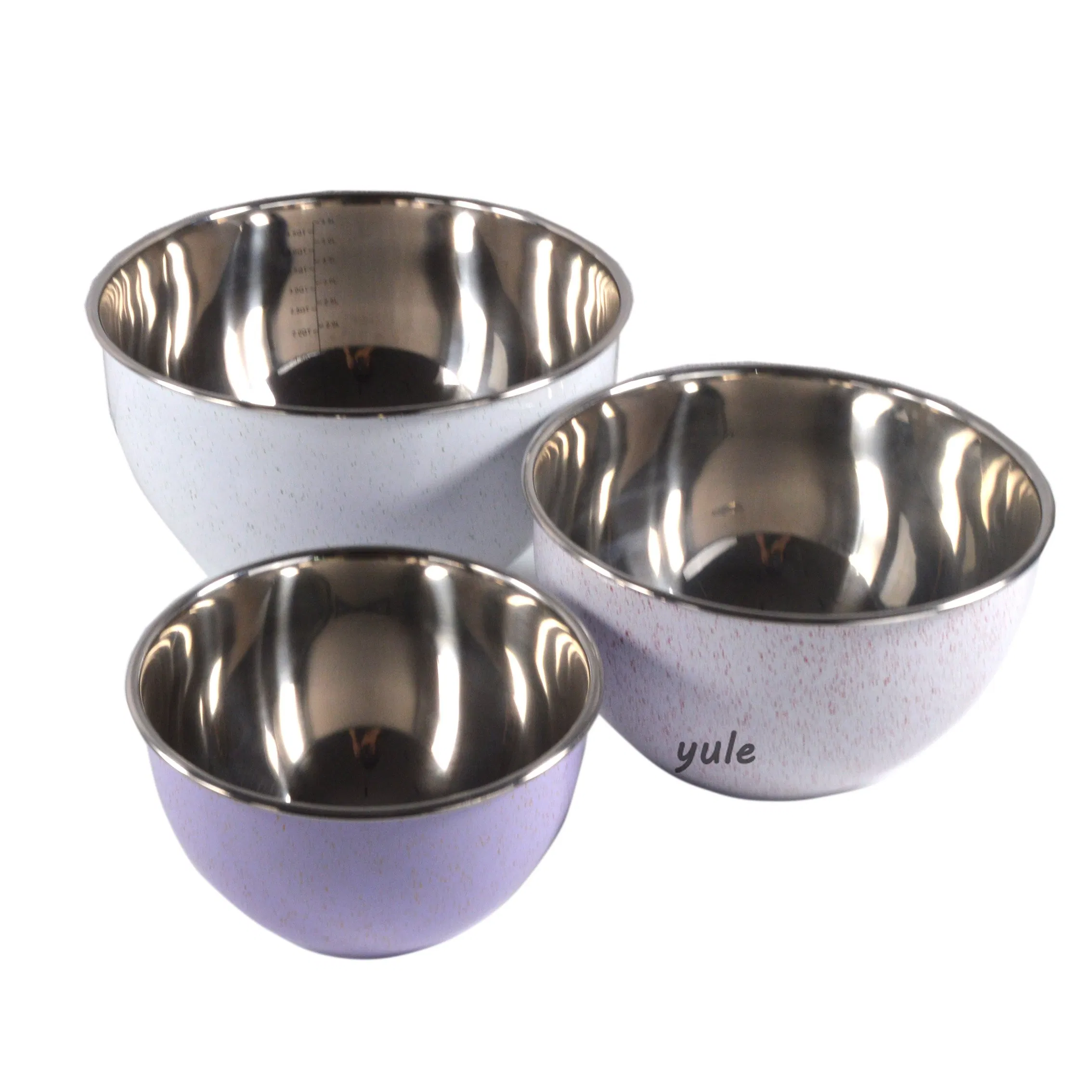 En Acier Inoxydable France Germany Hot Selling Stainless Steel Mixing Bowl 8 Sizes Premium Salad Bowl