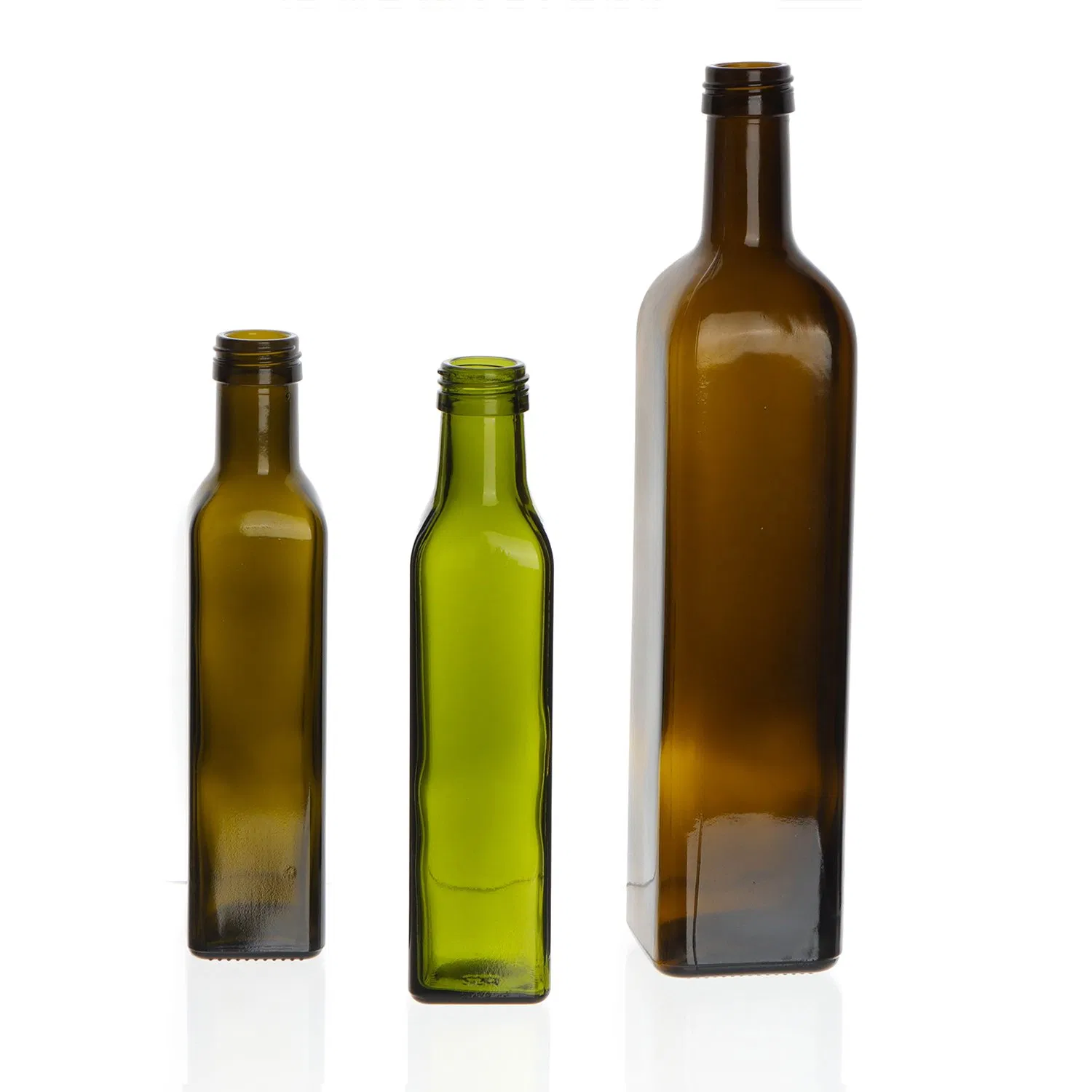 Wholesale Bulk 100ml 500ml Square Glass Olive Oil Bottles with Screw Cap