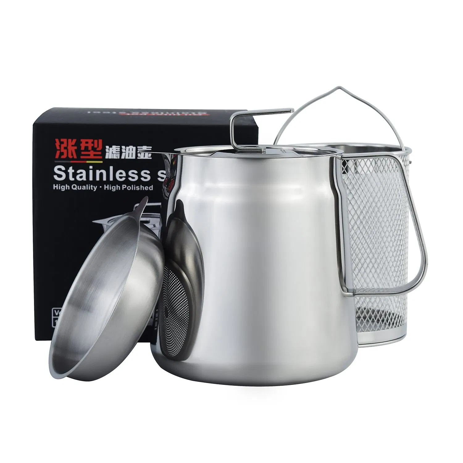 304 Stainless Steel Oil Filter Can with Cover Filter