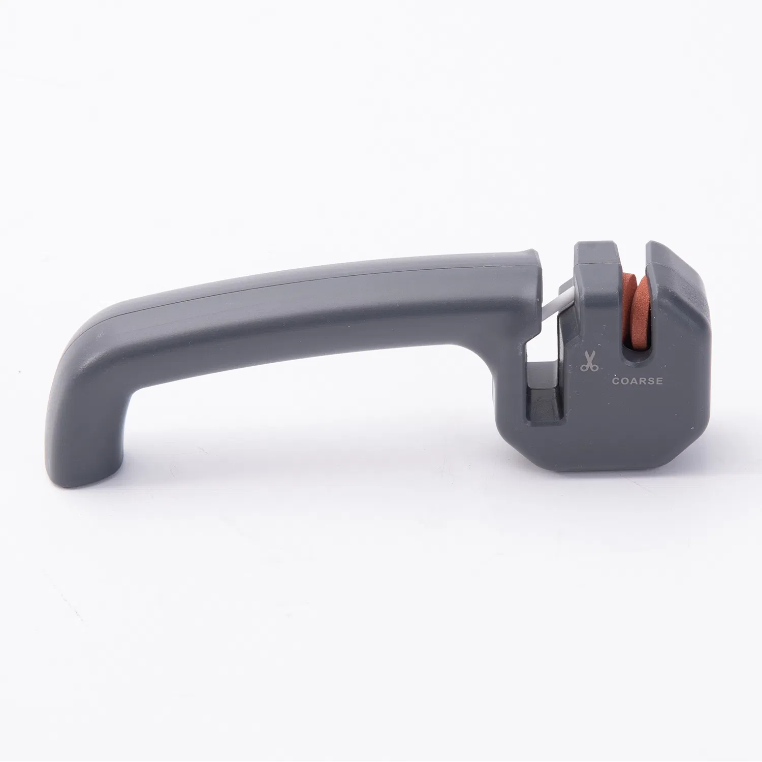 2in1 Knife Sharpener Coarse Scissor Non Slip Ergonomic Compact Kitchen Tool
