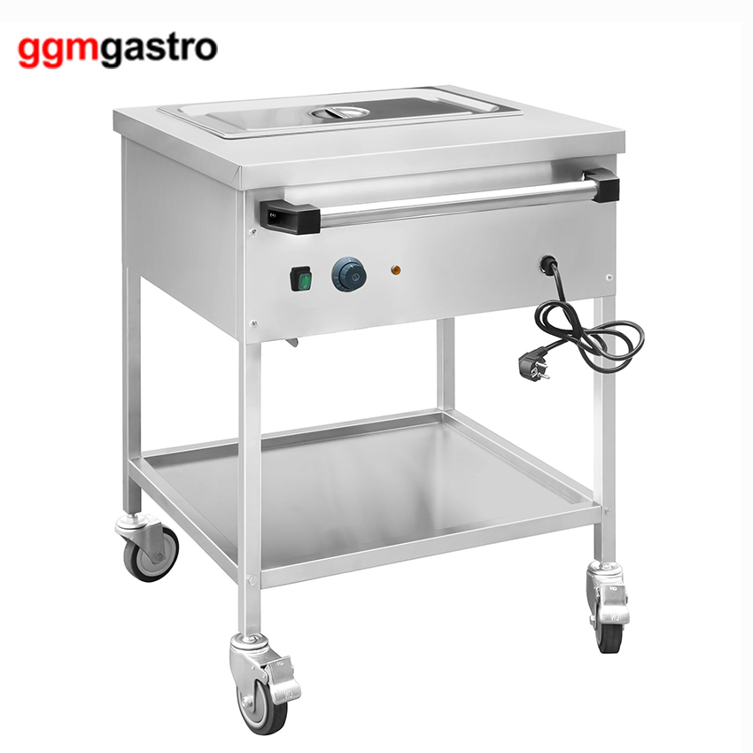 Commercial Catering Equipment Electric Kitchen Stainless Steel Bain-Marie Thermal Trolley