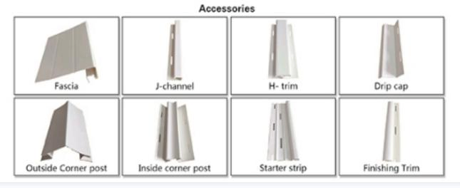 10mm PVC Trims Black Silver White End Cap PVC Panels