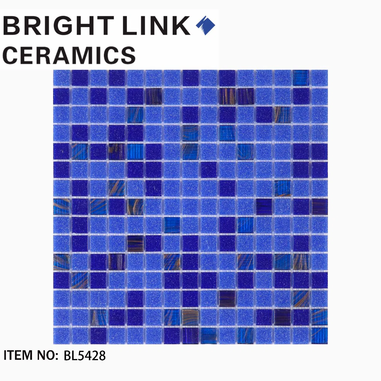 Мозаика керамическая Mix Blue для бассейна и интерьера