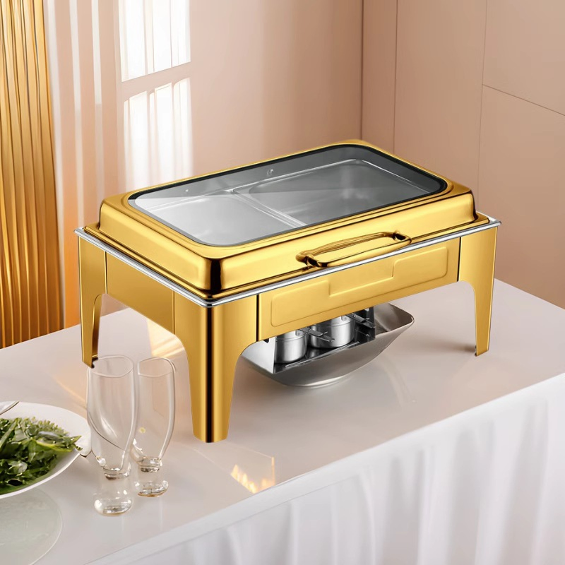 Versatile Large Buffet Chafing Dish with Two Pans for Parties and Gatherings