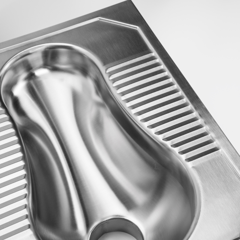 Commercial Public Toilet Stainless Steel Squat Pan Anti Corrosion Heavy Duty Bathroom Fixture Wholesale