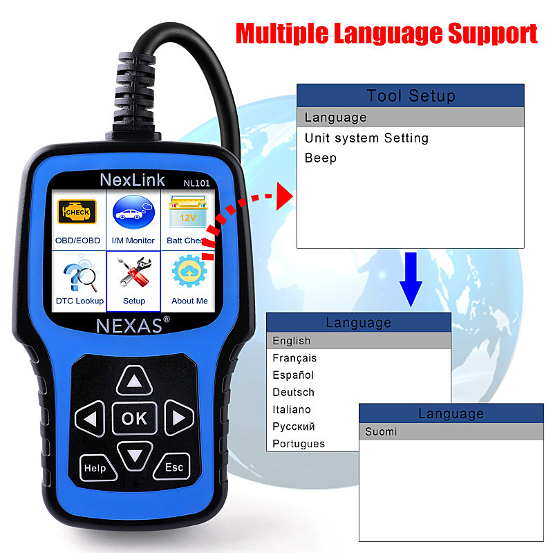 Автосканер OBD2 универсальный для автомобиля
