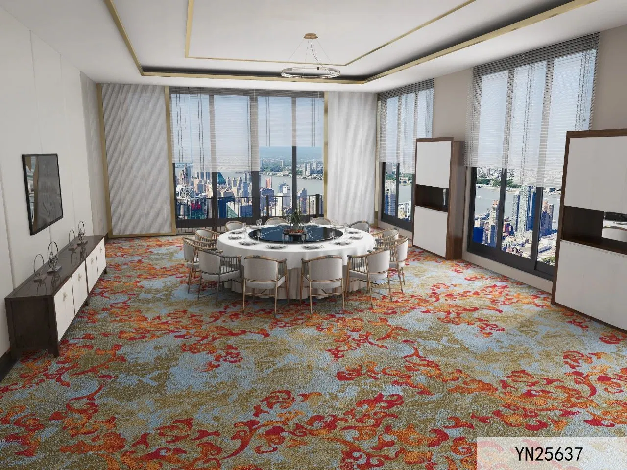Mat Wholesale Shining Marble Indoor Commercial Hotel Floor Wool Dining Banquet Hall Carpet