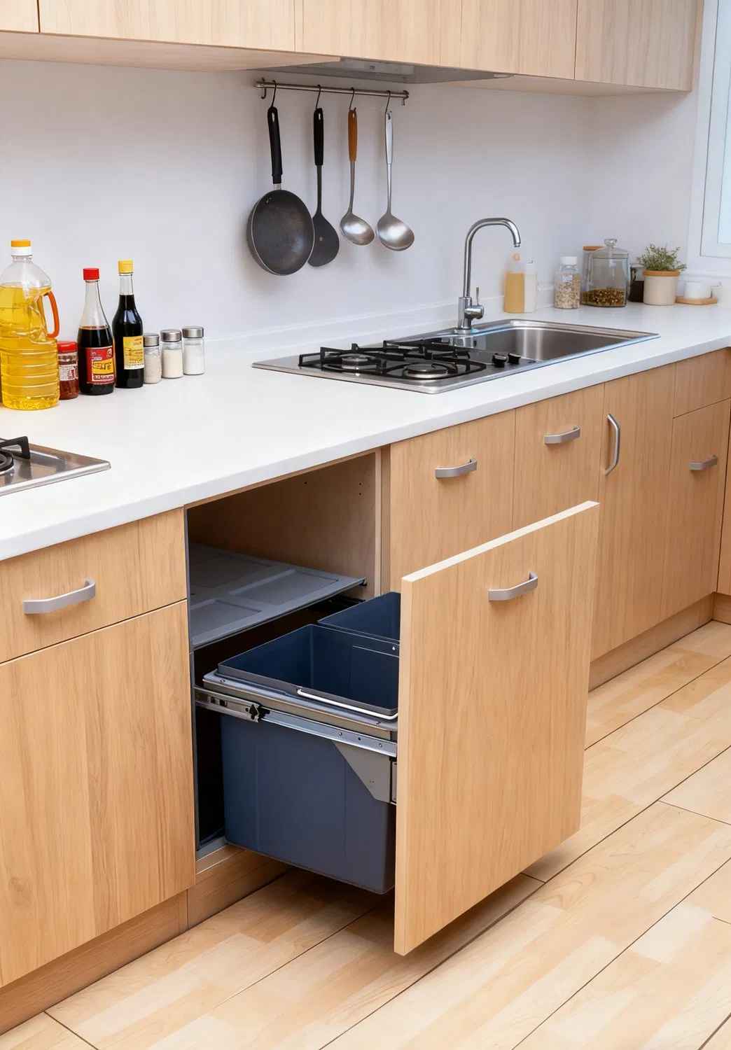 Встроенная кухонная урна Tekey с мягким закрытием