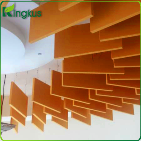 Sound Absorption Pet Fiber Acoustic Carved Baffle Ceiling Panel for Interior