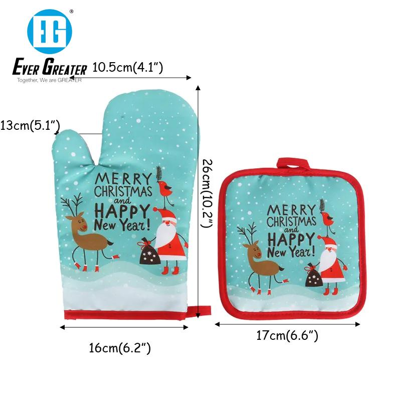 Custom Heat Resistant Print Oven Mitts Premium Cotton Oven Mitts for Christmas Gifts Personalized Cooking Accessories