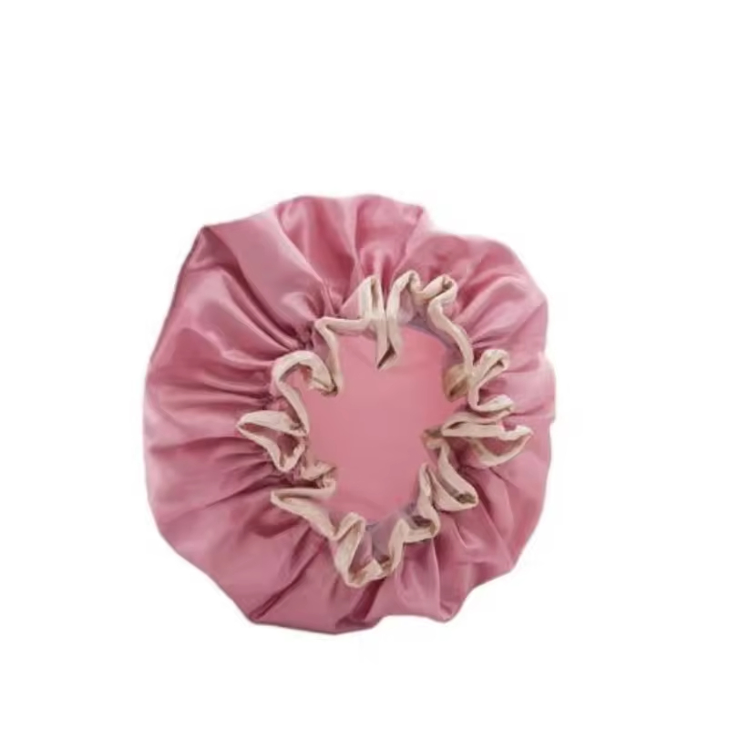 Hot Sale Bathroom Products Double Layer Thickened Waterproof Silk Smooth Shower Cap