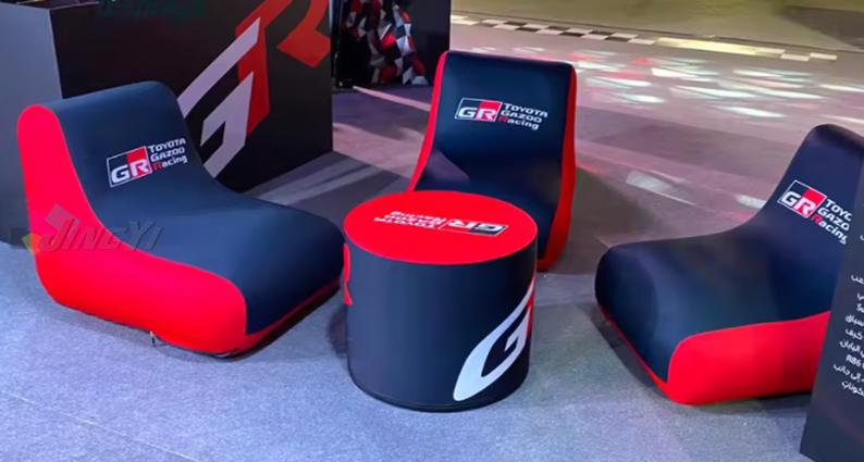 Customized Exhibition Event Inflatable Seating With Signs Outdoor Promotion Event air Seal Air Table Chair Sofa With Logo