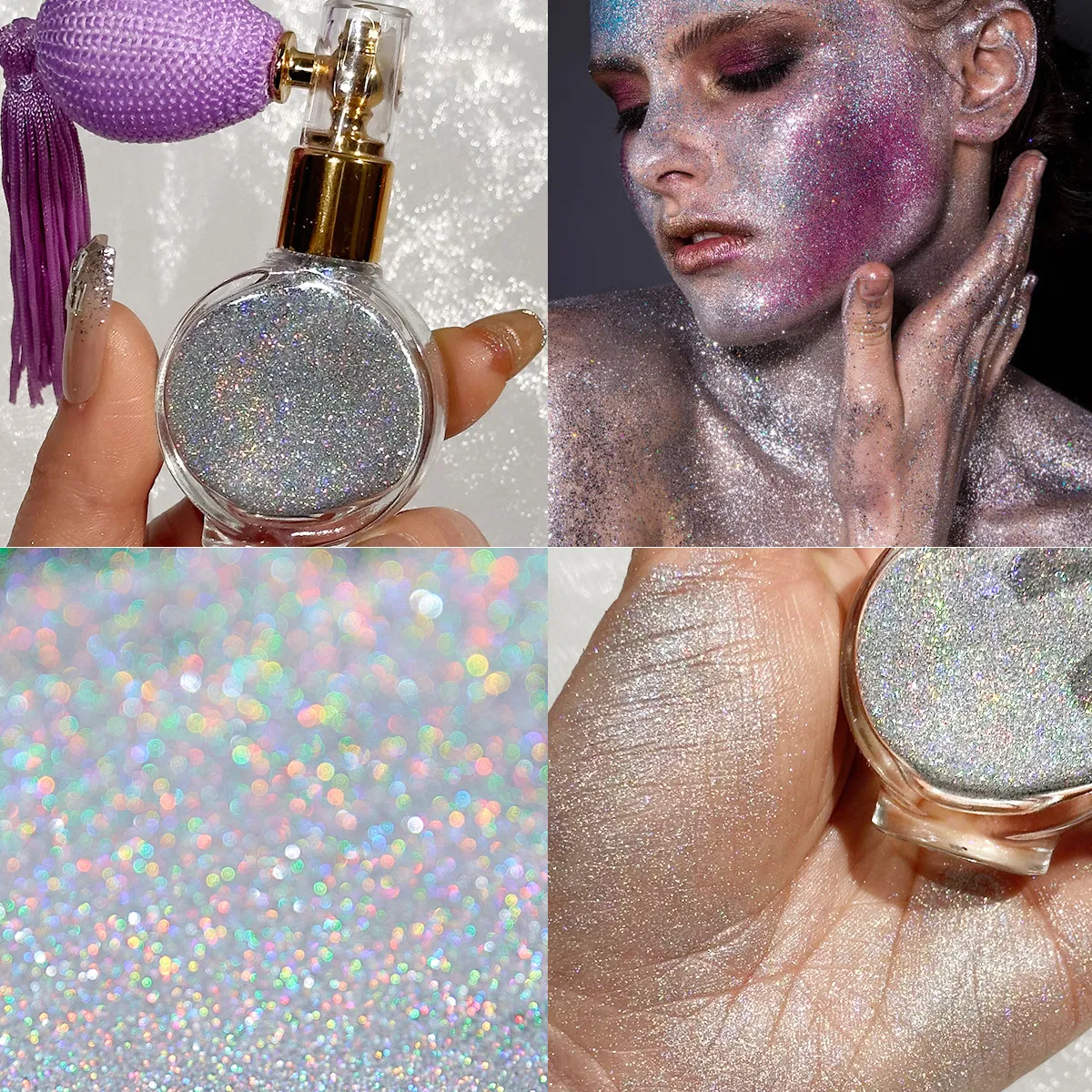 Radiant Gold Glitter Spray for Face, Hair, and Body