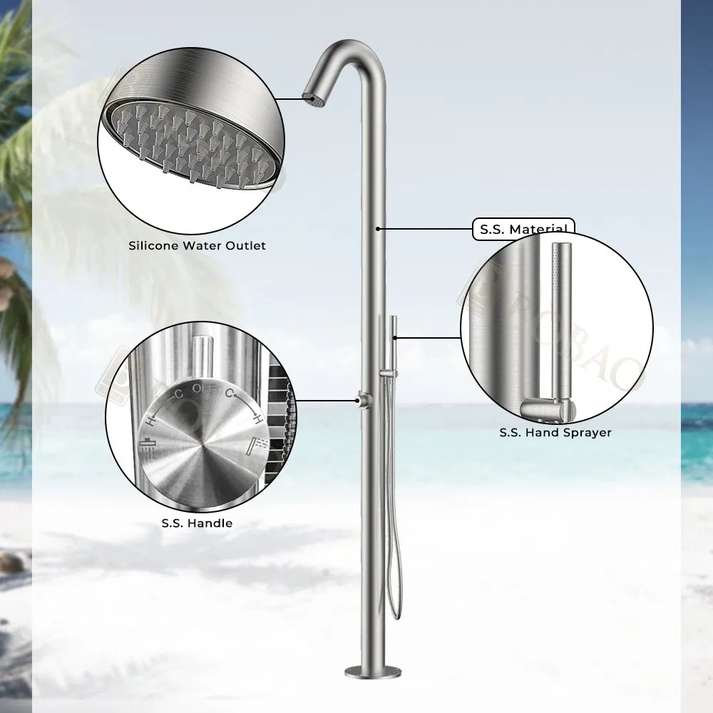 Elegant Free Standing Outdoor Shower - Perfect for Pools and Patios