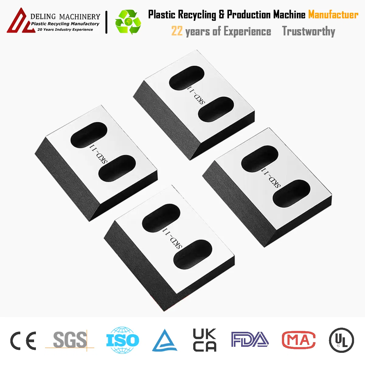 H13 9crsi SKD11 D2 High-Speed Steel Blade for Industrial Shredders