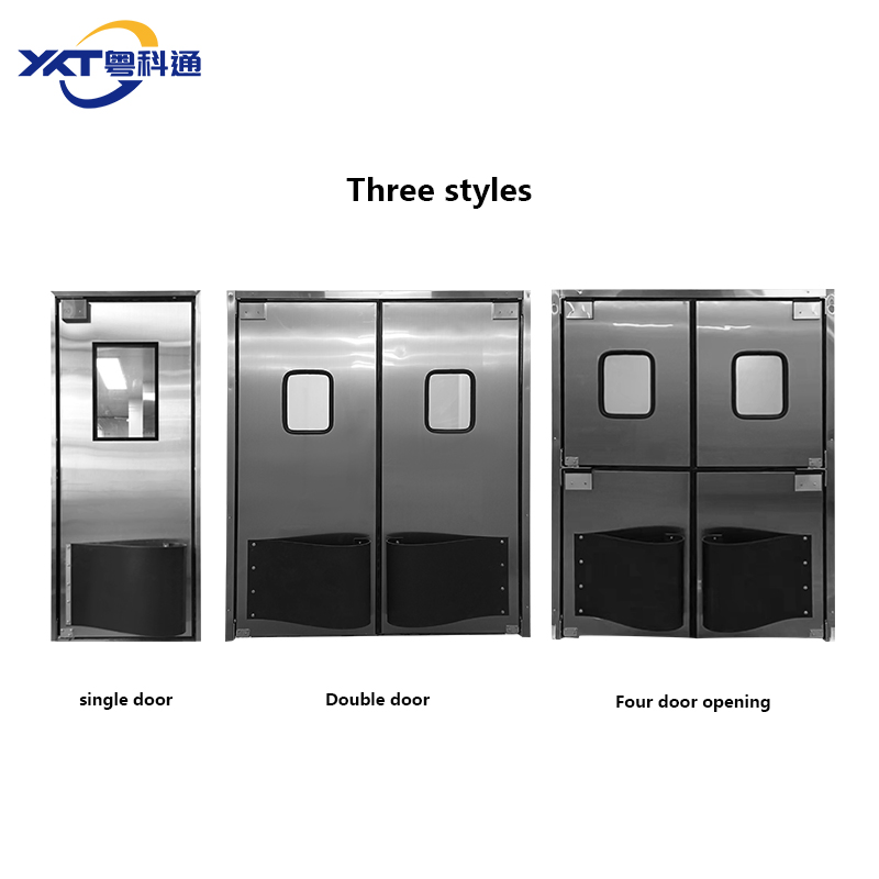 Commercial Kitchen Double Hinged Swing Door Stainless Steel Metal Door for Restaurant