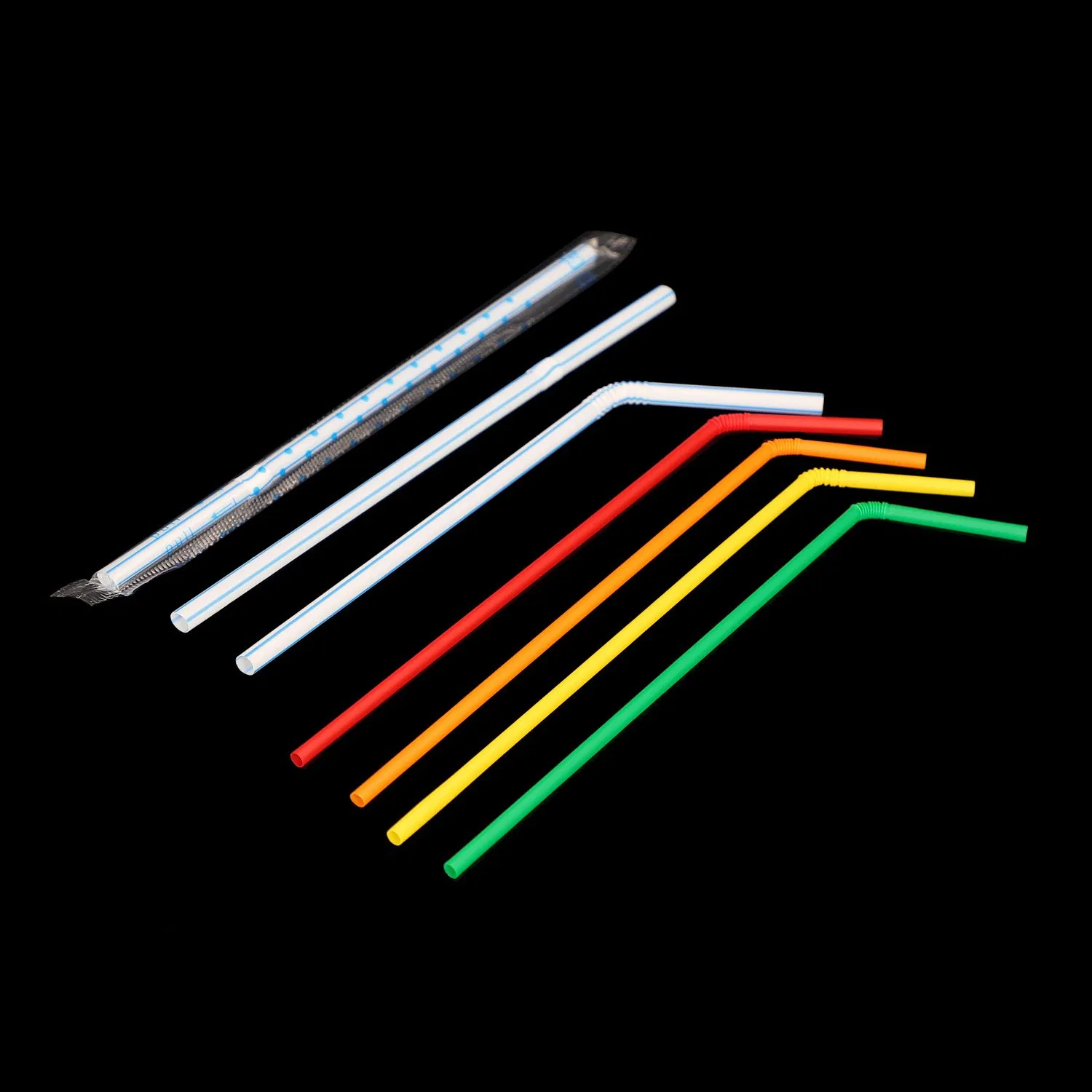 China Factory Diffrent Kinds of Disposable Plastic and Biodegradable PLA Drinking Straws,Wholesales High Quality Mixed-Color Straight Wide-Size Plastic Drinking