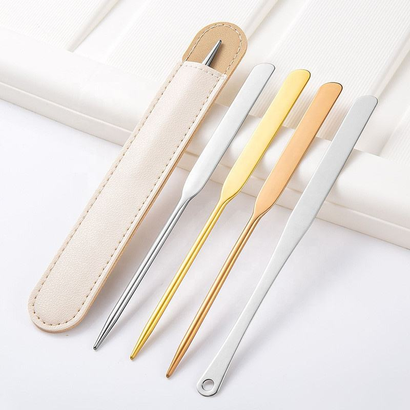 High Quality Stainless Steel Cosmetic Makeup Spatula Liquid Foundation Face Mask Metal Spatula