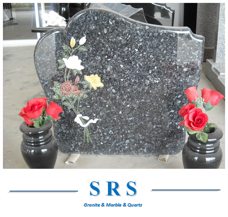 Black Marble Granite Heart Shaped Monument