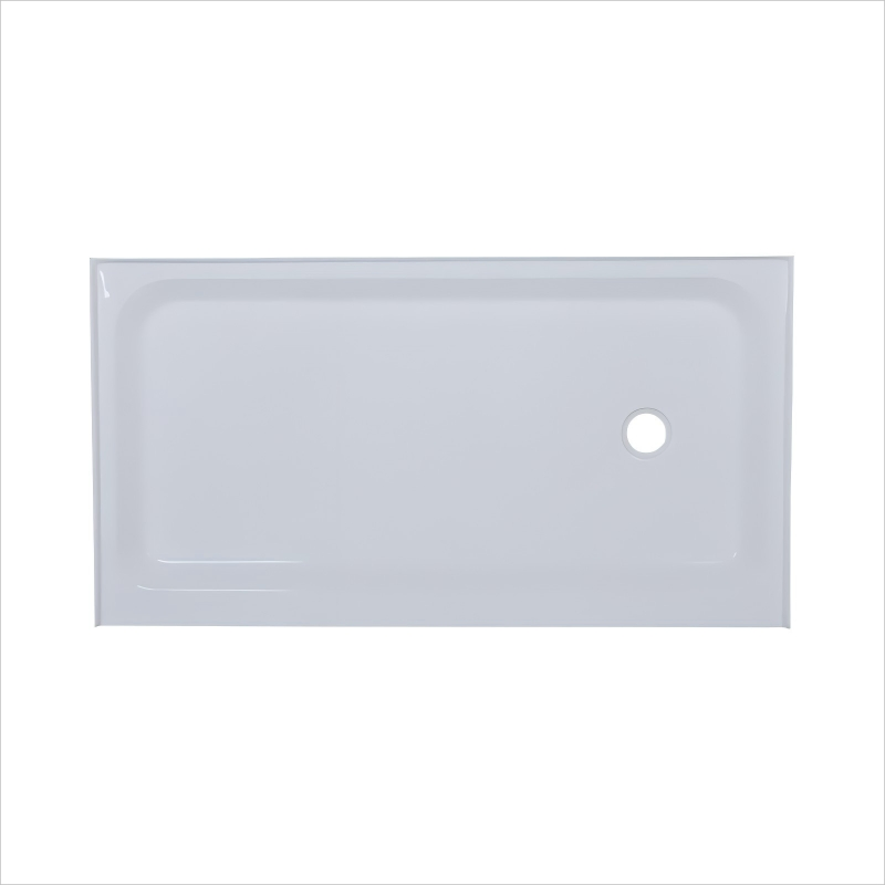Acrylic Shower Base Tray 60X30 Inch with Three Tile Flange for Bathroom