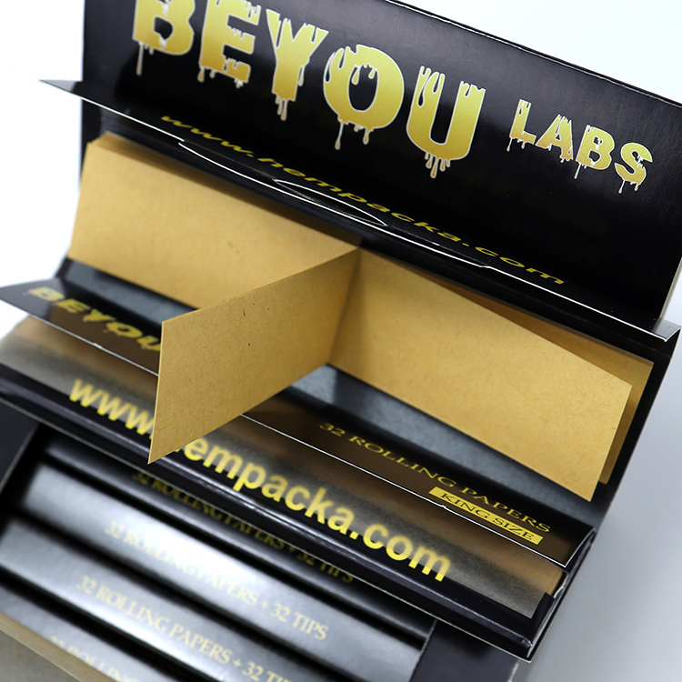 Low MOQ Custom Rolling Paper with Tips Customized Designs Available