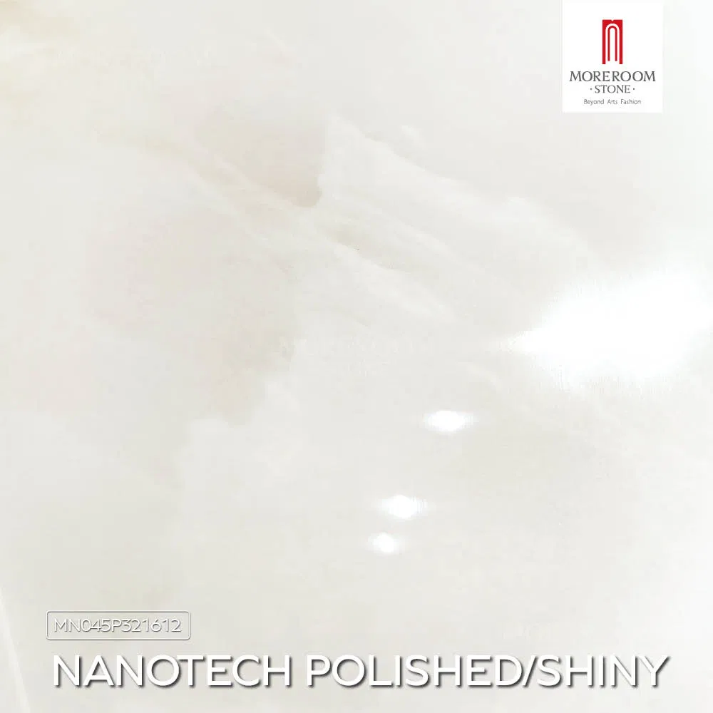 White Artificial Onyx Slab Polished Surface Sintered Stone for Table Tops