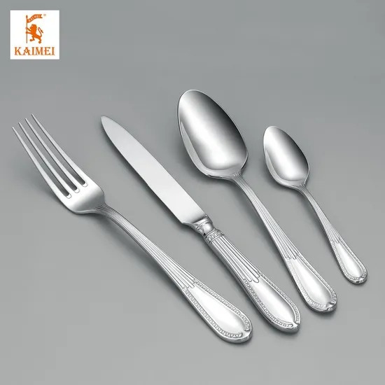New Design Tableware Design Flatware Sets Stainless Steel Silver Spoon Fork Cutlery for Home