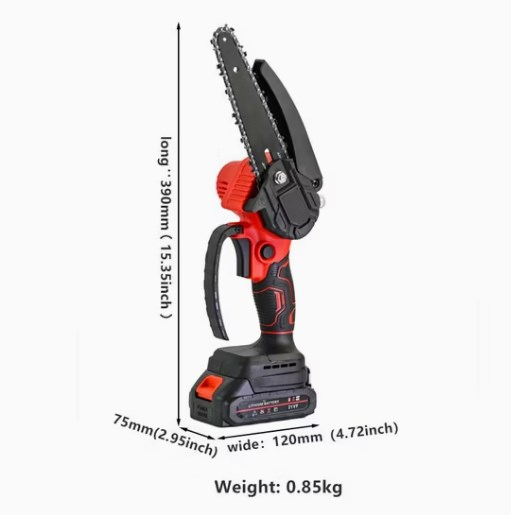 Cisivis High-Quality Power Tools 6 Inch Cordless Electric Brush Chainsaw Outdoor for Long Working Time