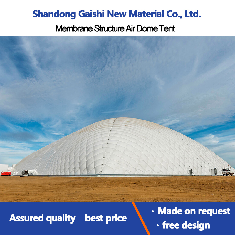 PVDF Architectural Membrane Structure Coated Large Inflatable Stadium Roof Air Dome Canopy