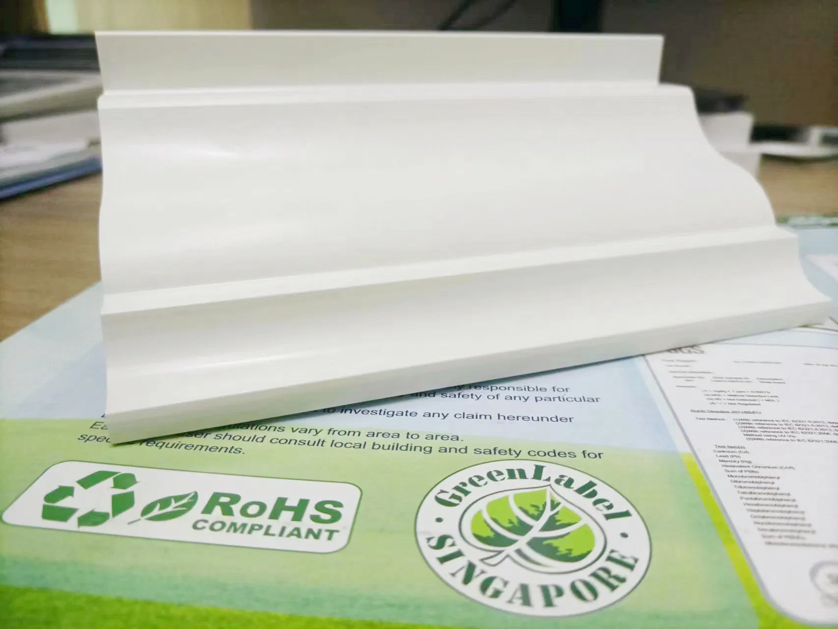 High Density PVC Rams Crown PVC Moulding Exterior Decoration