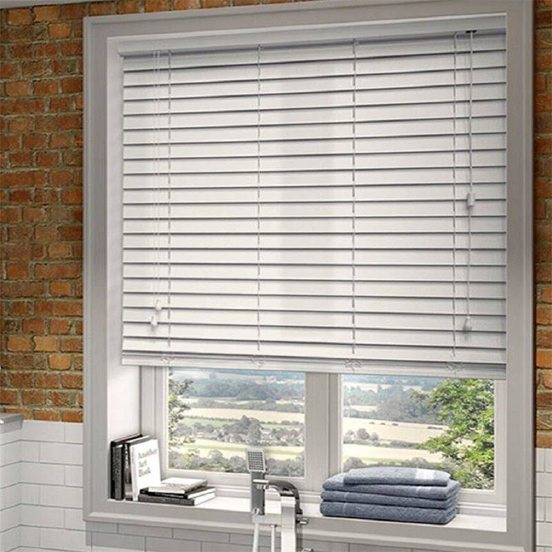 Factory High Quality PVC Faux Wood Horizontal Venetian Blind Window Curtains
