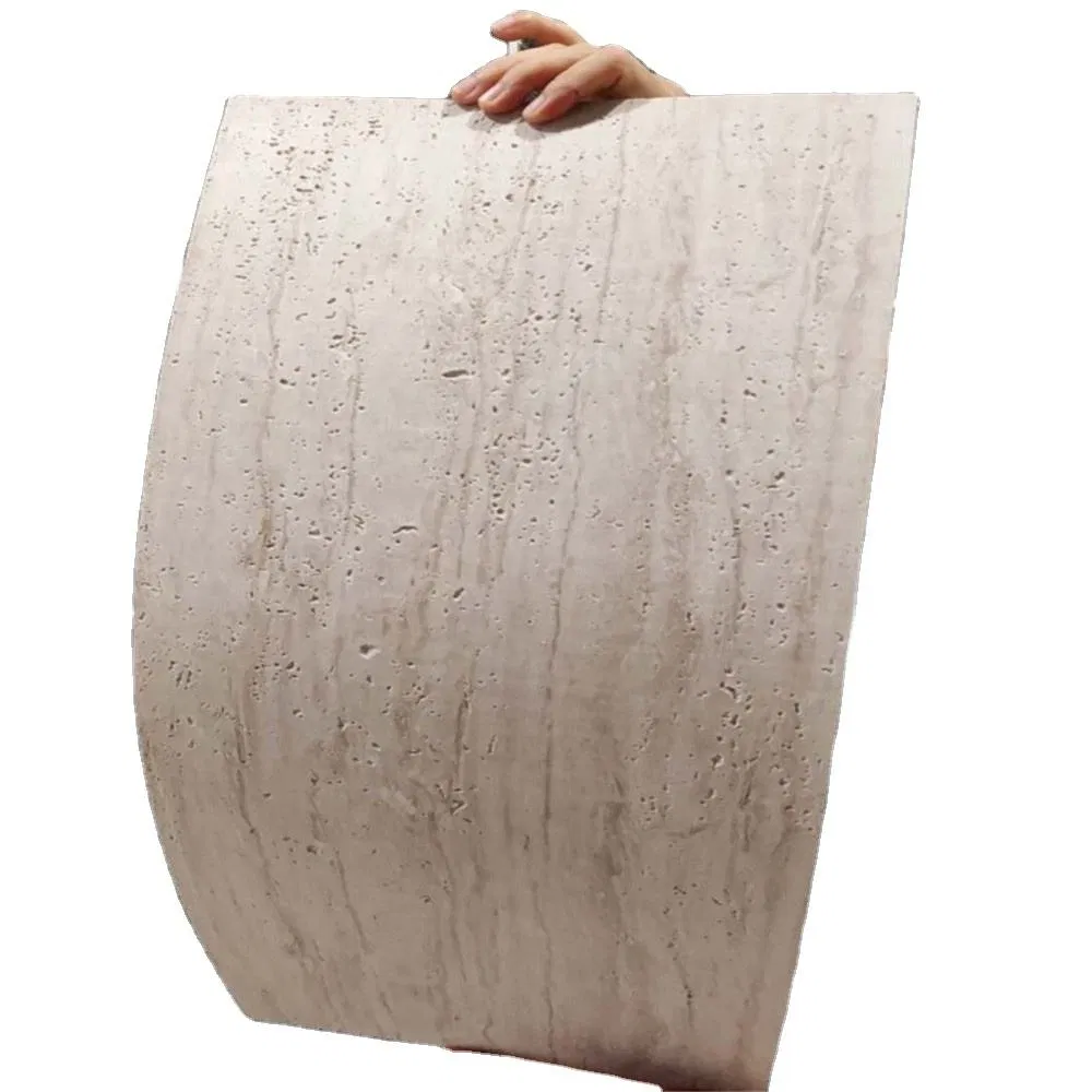 Hot Selling Travertine Flexible Tile Stone Marble Wallboard Waterproof Easy Install