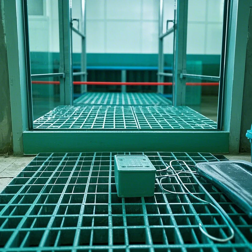 Textured Non-Slip Surface Heavy Traffic Area Fiberglass Grille