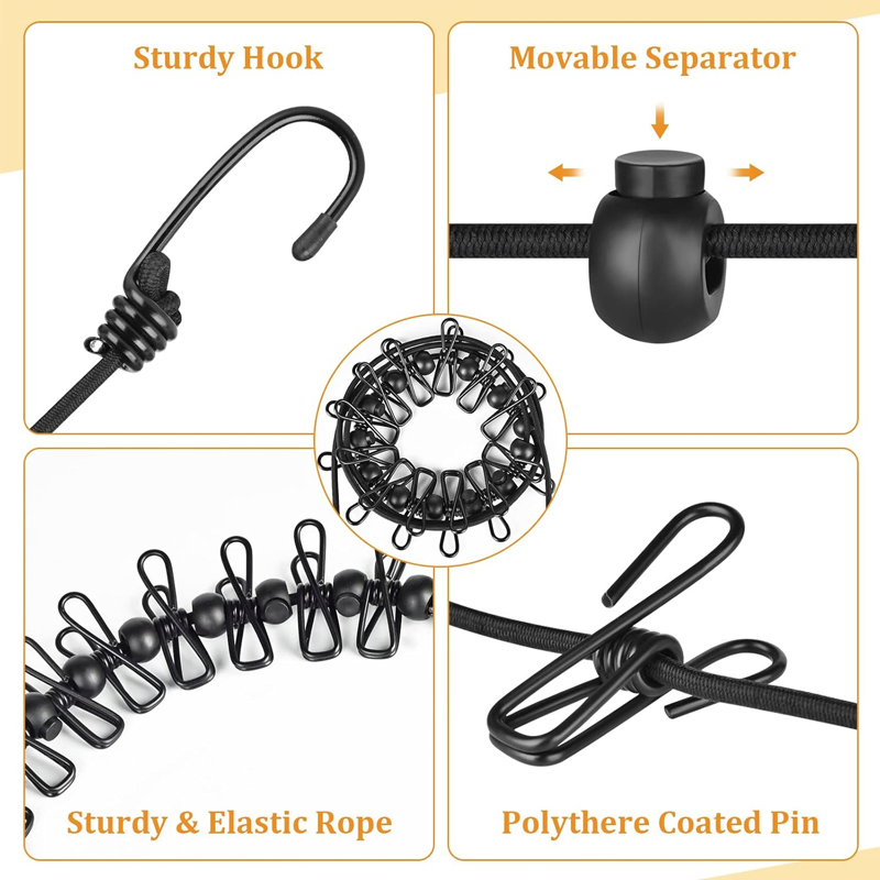 Compact Retractable Travel Clothesline for Efficient Travel Laundry Solutions
