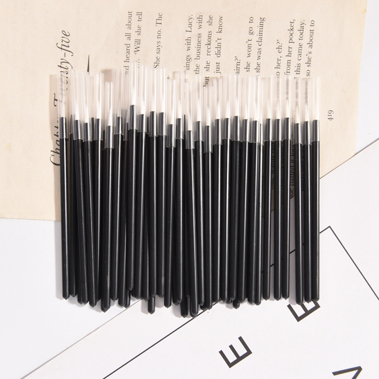 Factory Direct Sales White and Fiber Disposable Eyeliner Brush Lip Liner Brush Eyeliner Wand Applicator