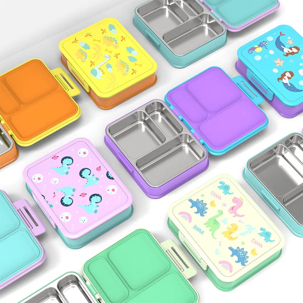 Higher Quality Plastic Lunchbox Have Spoon and Snack Food Container Bento Box for Children